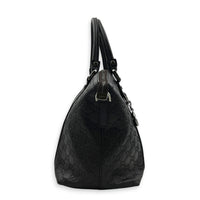 Guccissima Top Handle Bag Black in Calfskin, Silver hardware