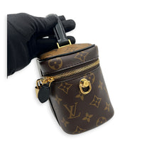Vanity Top Handle Bag Brown in Monogram Coated Canvas, Gold hardware