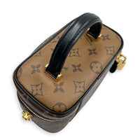 Vanity Top Handle Bag Brown in Monogram Coated Canvas, Gold hardware