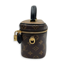 Vanity Top Handle Bag Brown in Monogram Coated Canvas, Gold hardware
