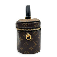 Vanity Top Handle Bag Brown in Monogram Coated Canvas, Gold hardware