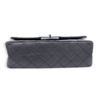 2.55 Shoulder Bag Black in Distressed Leather, Ruthenium hardware