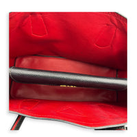Double Tote Bag Black in Saffiano Leather, Gold hardware