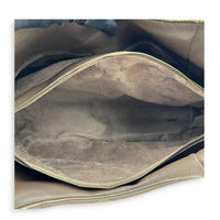 Intrecciato Shoulder Bag Brown in Nappa Leather, Ruthenium hardware