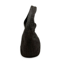 Intrecciato Shoulder Bag Brown in Nappa Leather, Ruthenium hardware