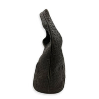 Intrecciato Shoulder Bag Brown in Nappa Leather, Ruthenium hardware