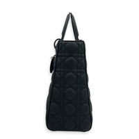 Lady Dior Large Ultramatte Top Handle Bag in, Gunmetal hardware