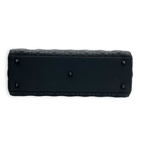 Lady Dior Large Ultramatte Top Handle Bag in, Gunmetal hardware