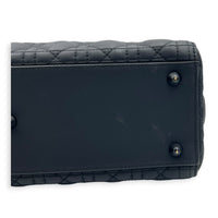 Lady Dior Large Ultramatte Top Handle Bag in, Gunmetal hardware