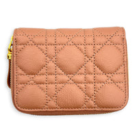 Caro Wallet Small Blush Pink in Calfskin, Gold hardware