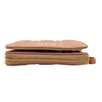 Caro Wallet Small Blush Pink in Calfskin, Gold hardware