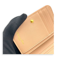 Caro Wallet Small Blush Pink in Calfskin, Gold hardware