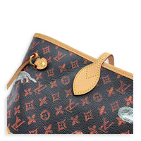 Neverfull Tote Bag MM Catogram in Monogram Coated Canvas, Gold hardware