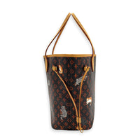 Neverfull Tote Bag MM Catogram in Monogram Coated Canvas, Gold hardware