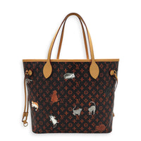 Neverfull Tote Bag MM Catogram in Monogram Coated Canvas, Gold hardware