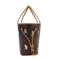 Neverfull Tote Bag MM Catogram in Monogram Coated Canvas, Gold hardware