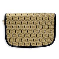 Monogram All Over Shoulder Bag Beige in Canvas, Gold hardware