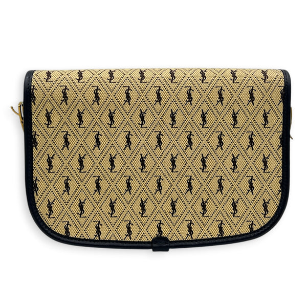 Monogram All Over Shoulder Bag Beige in Canvas, Gold hardware