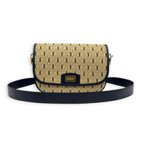 Monogram All Over Shoulder Bag Beige in Canvas, Gold hardware