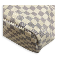 Neverfull Tote Bag MM Damier Azur in Coated Canvas, Gold hardware