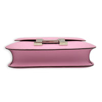Constance 24 Mauve Sylvestre Shoulder Bag in Epsom, Palladium hardware