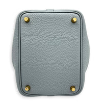 Picotin 18 Gris Pantin Top Handle Bag in Clemence, Gold hardware