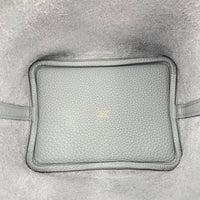 Picotin 18 Gris Pantin Top Handle Bag in Clemence, Gold hardware