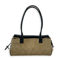 26A Shopping Tote Brown Shoulder Bag in Suede Leather, Gold hardware