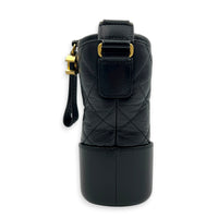 Gabrielle Shoulder Bag Black in Calfskin, Mixed hardware