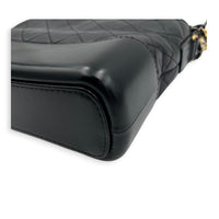 Gabrielle Shoulder Bag Black in Calfskin, Mixed hardware