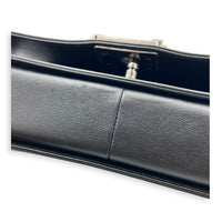 Boy Shoulder Bag Black in Calfskin, Ruthenium hardware