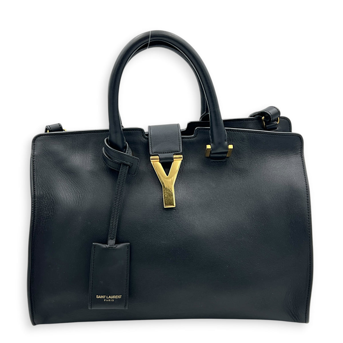 Chyc Top Handle Bag Black in Calfskin, Gold hardware
