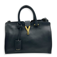 Chyc Top Handle Bag Black in Calfskin, Gold hardware