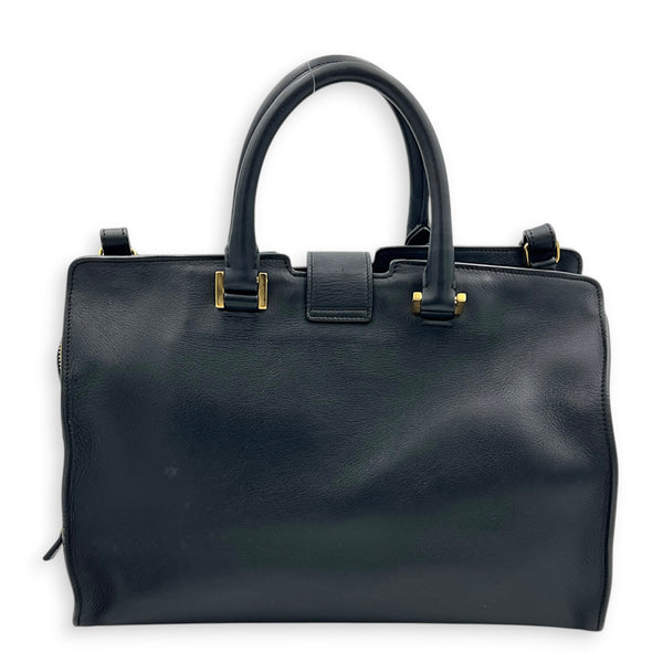 Chyc Top Handle Bag Black in Calfskin, Gold hardware