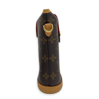 Fold Me  Crossbody Bag Brown in Monogram Coated Canvas, Gold hardware