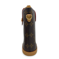 Fold Me  Crossbody Bag Brown in Monogram Coated Canvas, Gold hardware