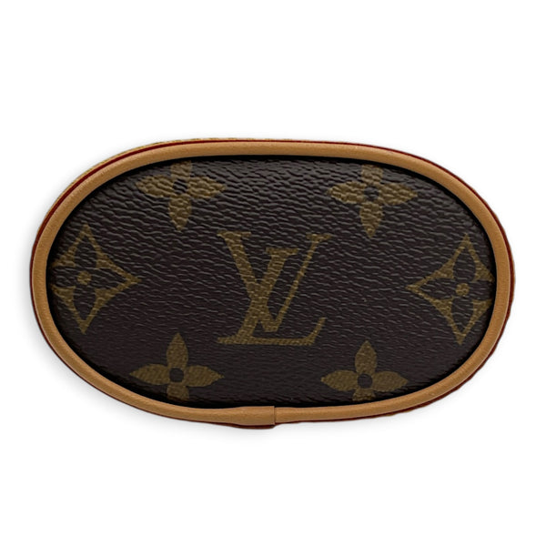 Fold Me  Crossbody Bag Brown in Monogram Coated Canvas, Gold hardware