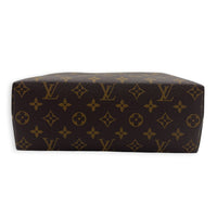 Travel  Pouch Brown in Monogram Coated Canvas, Gold hardware