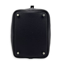 Picotin 18 Prunoir Top Handle Bag in Clemence, Palladium hardware