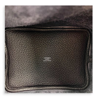 Picotin 18 Prunoir Top Handle Bag in Clemence, Palladium hardware