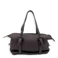Montaigne  Top Handle Bag Mauve/Dark Mauve in Intrecciato Leather, Gunmetal hardware