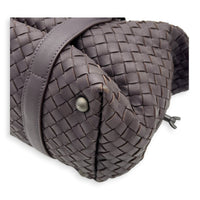 Montaigne  Top Handle Bag Mauve/Dark Mauve in Intrecciato Leather, Gunmetal hardware