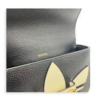 Horsebit 1955 Shoulder Bag Black and White in Calfskin, Gold hardware