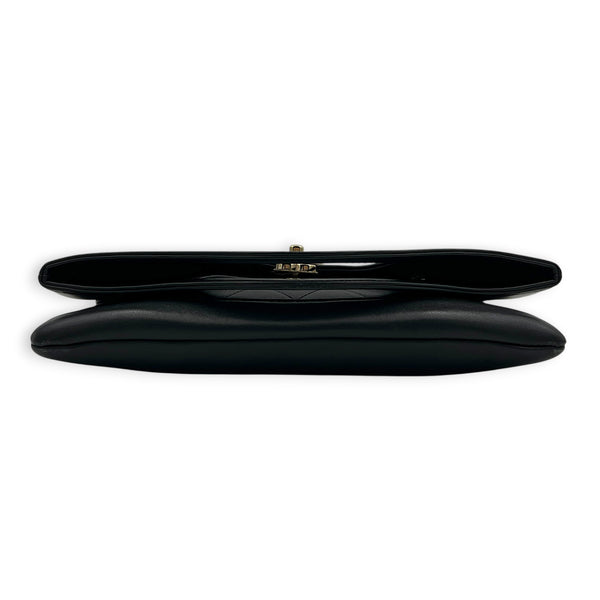 31 Black Clutch in Lambskin, Gold hardware
