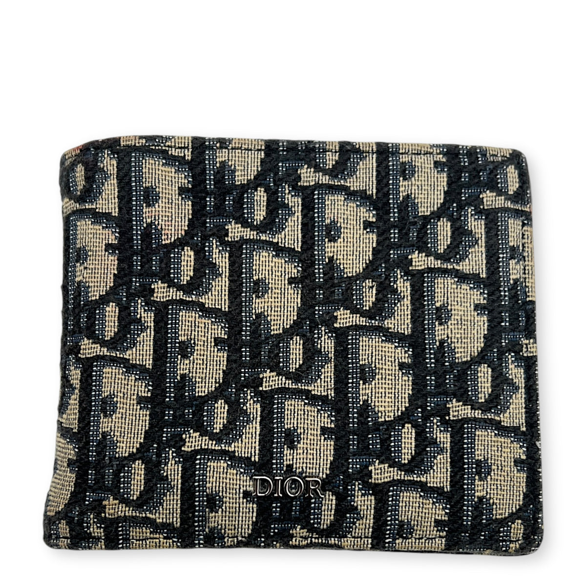 Oblique Wallet Beige and Black Dior Oblique Jacquard in Jacquard