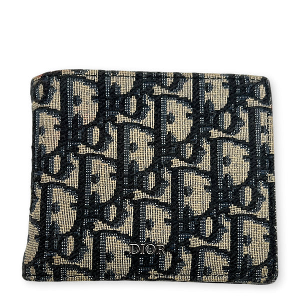 Oblique Wallet Beige and Black Dior Oblique Jacquard in Jacquard