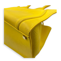 Luggage Yellow Top Handle Bag in Calfskin, Gold hardware