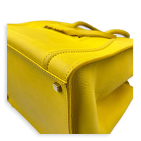 Luggage Yellow Top Handle Bag in Calfskin, Gold hardware
