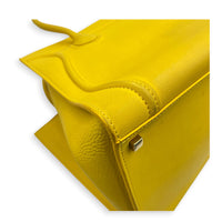 Luggage Yellow Top Handle Bag in Calfskin, Gold hardware