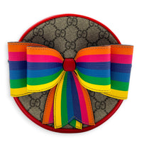 GG Supreme Ribbon Multi-colour Crossbody Bag in Coated Canvas, Silver hardware